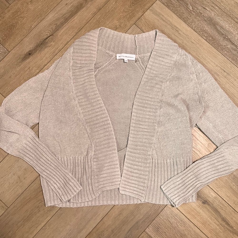 White + Warren Linen Cardigan